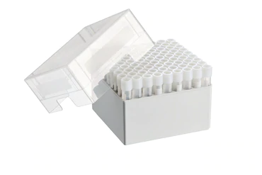 艾本德儲存盒 9 × 9, 可放置 81  個螺旋蓋（凍存）管， 4  –  5  mL，2  件，高 102  mm，4  英寸，聚丙烯材料，可耐受最低 -86  °C，可高溫高壓滅菌，帶蓋子并具有