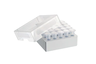 艾本德儲存盒 5 × 5, 可放置 25  個試管，5  mL，4  件，高 64  mm，2.5  英寸，聚丙烯材料，可耐受最低 -86  °C，可高溫高壓滅菌，帶蓋子并具有數字字母標識